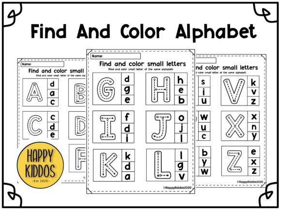 Alphabet Activities: Find and Color