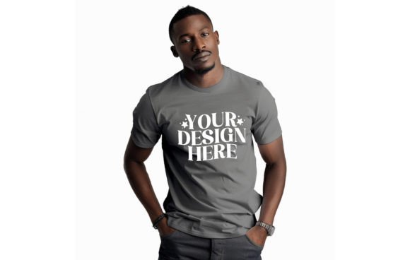 Bc3480 Man Ash Color Mockup 3: Elevate Your T-Shirt Designs Instantly