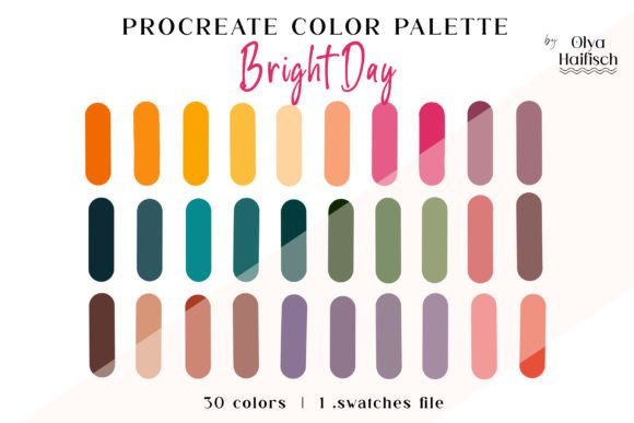 Bright Procreate Color Swatches Palette: Energize Your Digital Art