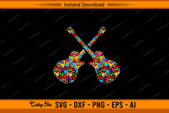 Color Ball Floral Guitar: A Design Asset for Vibrant Creations