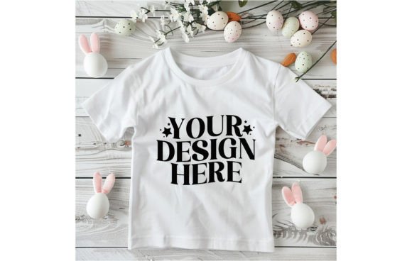 Designing for the Season: The Kids Easter, Empty T-shirt, White Color