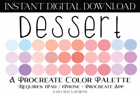 Dessert Procreate Color Palette: Sweet Tones for Digital Art