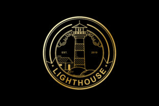Golden Lighthouse Vector: A Stamp of Authority in Design