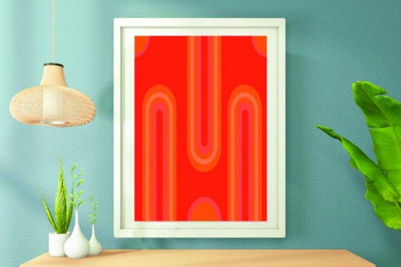 Orange Color Rainbow Minimal Boho Wall: A Vibrant Decor Choice