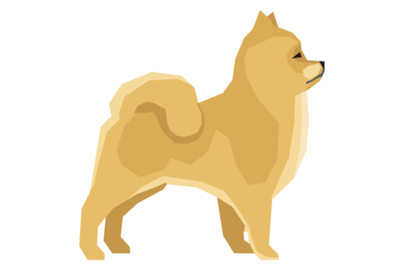 Pomeranian Dog Color Icon: A Fresh Take on Animal Design