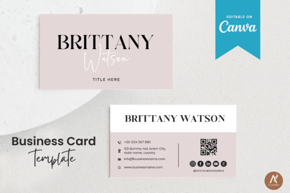 Royal Color Business Card Template: Clean, Modern Design