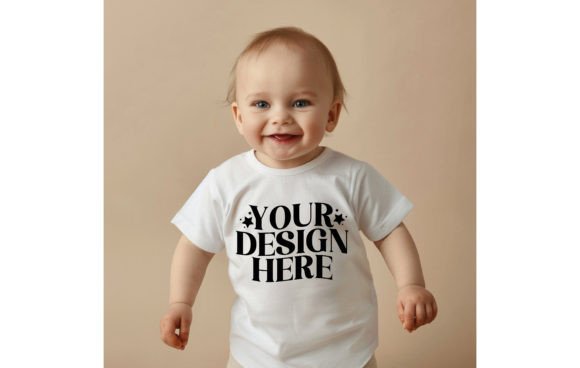 Showcase Your Designs: The White Baby T-shirt Mockup