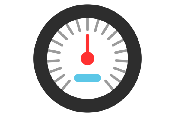 Speedometer Color Icon: Essential Car Control Pane Graphics
