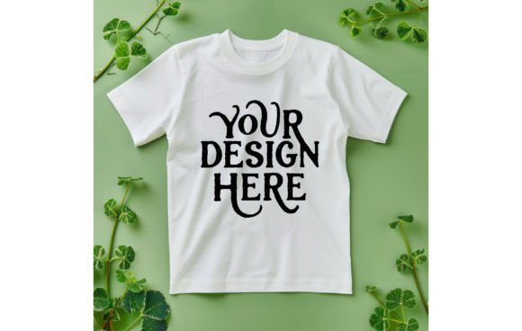 St. Patrick's White Color Empty T-Shirt: Your Blank Canvas for March Marketing