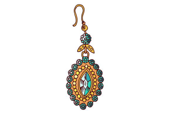 Vintage Emerald Earring Color Icon: The Precious Design Asset