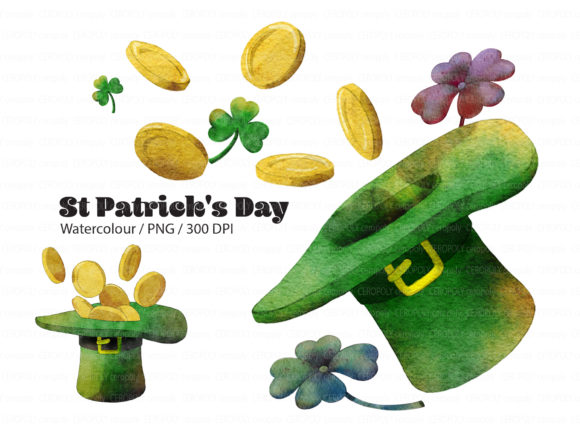 Watercolour Set for St. Patrick's Day: A Designer's Festive Toolkit