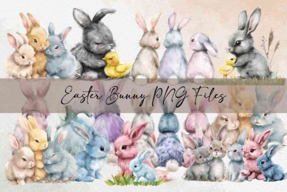 Whimsical Easter Bunny Watercolour: First Easter Magic