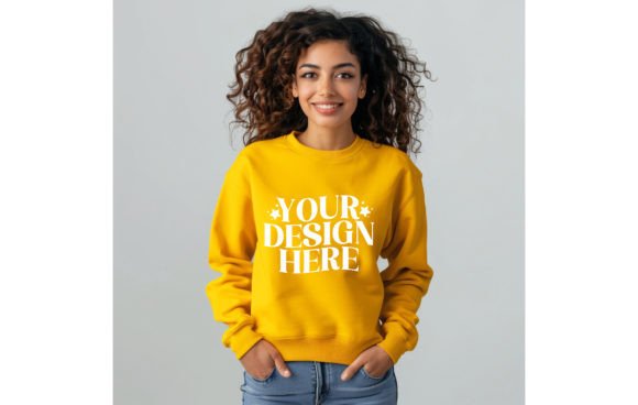 Woman, Empty Sweatshirt Color Yellow Mar: A Bold Display Typeface